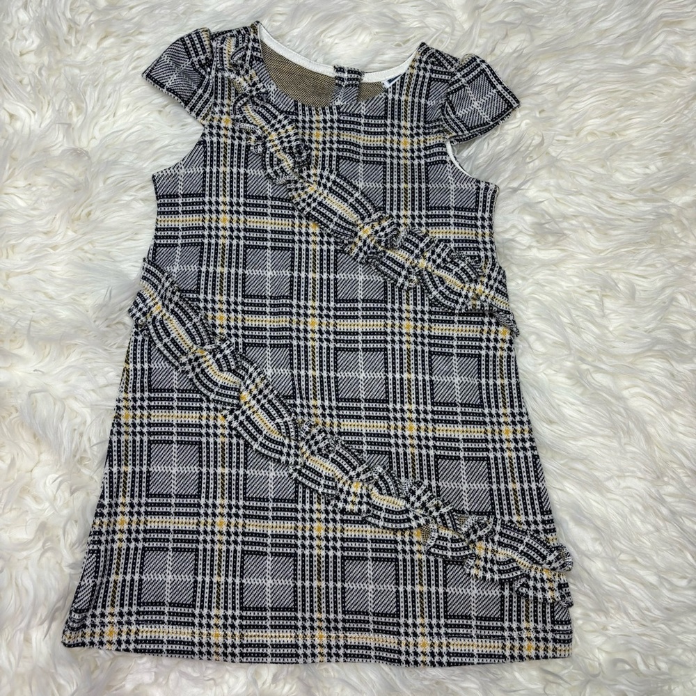 NWT Janie and Jack plaid ruffle cap sleeve dress size 2T